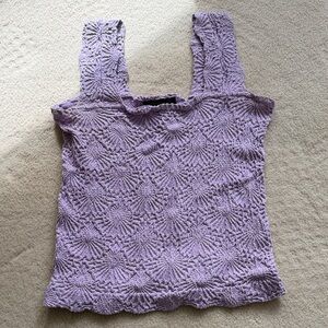 Vici Lavender Eileen Textured Women's tank Top